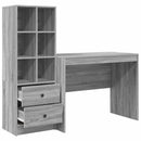vidaXL Asztal fiókkal 2 pcs Szürke Sonoma