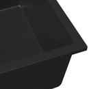 vidaXL Konyhai mosogató Fekete 54 x 44 x 20 cm Gránit