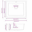 vidaXL Konyhai mosogató Fehér 54 x 44 x 20 cm Gránit