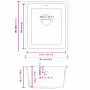 vidaXL Konyhai mosogató Fekete 38 x 44 x 20 cm Gránit