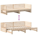 vidaXL heverőágy kihúzható ággyal matrac nélkül 80x200 cm