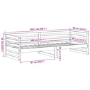 vidaXL tömör fenyőfa heverő matrac nélkül 80 x 200 cm