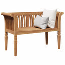 vidaXL Kerti pad Barna 127,5 x 52 x 80 cm Tömör tíkfa