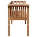 vidaXL Kerti pad Barna 127,5 x 52 x 80 cm Tömör tíkfa