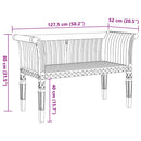 vidaXL Kerti pad Barna 127,5 x 52 x 80 cm Tömör tíkfa