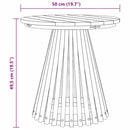vidaXL Oldal asztal Barna 50 x 50 x 49,5 cm Tömör Teakfa