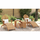 vidaXL Kerti Oldal Asztal 3 pcs Barna 33 x 44,5 x 51 cm Tömör Teakfa