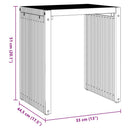 vidaXL Kerti Oldal Asztal 3 pcs Barna 33 x 44,5 x 51 cm Tömör Teakfa