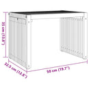 vidaXL Kerti Oldal Asztal Barna 50 x 32,5 x 35 cm Tömör Teakfa