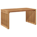 vidaXL Kerti Oldal Asztal Barna 70 x 37,5 x 35,5 cm Tömör Teakfa