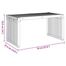 vidaXL Kerti Oldal Asztal Barna 70 x 37,5 x 35,5 cm Tömör Teakfa