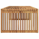 vidaXL Kerti Oldal Asztal Barna 110 x 55 x 35,5 cm Tömör Teakfa