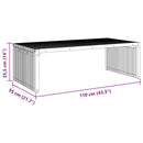 vidaXL Kerti Oldal Asztal Barna 110 x 55 x 35,5 cm Tömör Teakfa