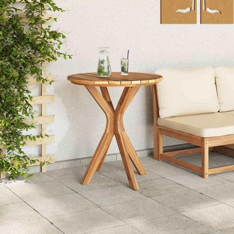vidaXL Bisztróasztal Barna 70 x 70 x 75 cm Tömör tíkfa