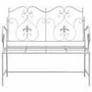 vidaXL Kerti pad Fehér 104 x 54 x 93cm Acél