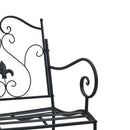 vidaXL Kerti pad Fekete 104 x 54 x 93cm Acél