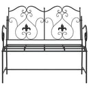 vidaXL Kerti pad Fekete 104 x 54 x 93cm Acél