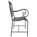 vidaXL Kerti pad Fekete 104 x 54 x 93cm Acél