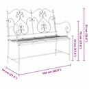 vidaXL Kerti pad Fekete 104 x 54 x 93cm Acél