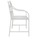 vidaXL Kerti pad Fehér 104 x 54 x 93cm Acél