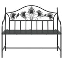 vidaXL Kerti pad Fekete 104 x 54 x 93cm Acél