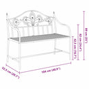 vidaXL Kerti pad Fekete 104 x 54 x 93cm Acél