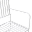 vidaXL Kerti pad Sima Fehér 103,5 x 51,5 x 90 cm Acél
