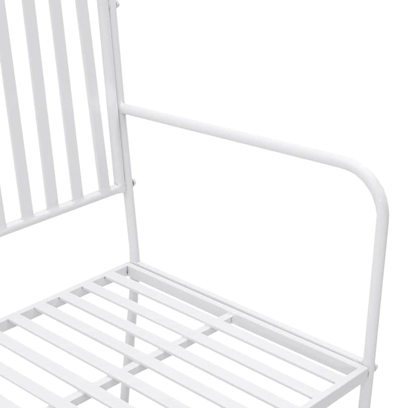 vidaXL Kerti pad Fehér 104 x 54 x 93cm Acél
