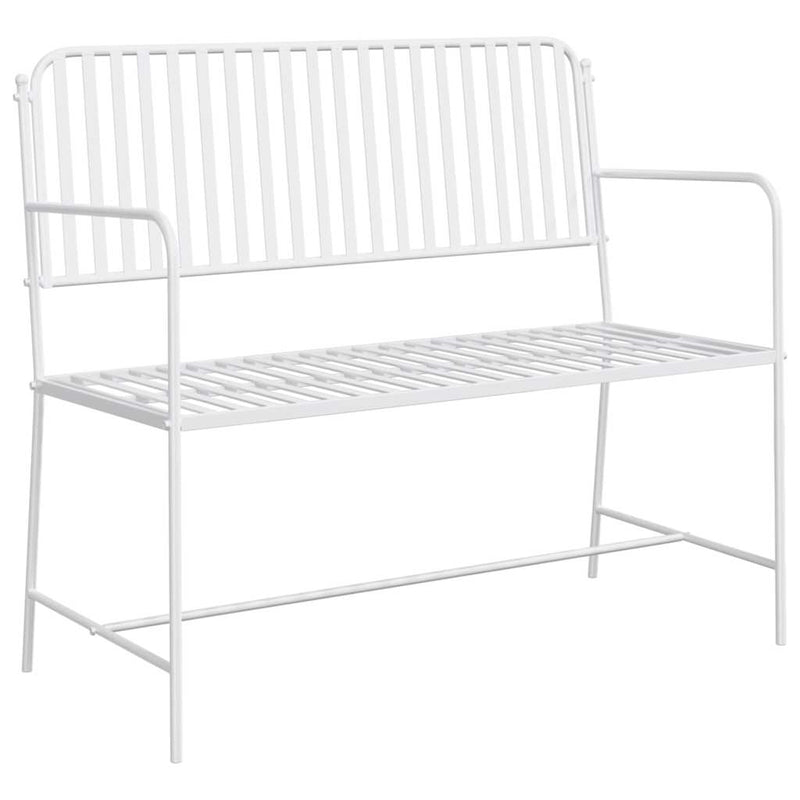 vidaXL Kerti pad Fehér 104 x 54 x 93cm Acél