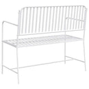 vidaXL Kerti pad Fehér 104 x 54 x 93cm Acél