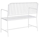 vidaXL Kerti pad Sima Fehér 103,5 x 51,5 x 90 cm Acél