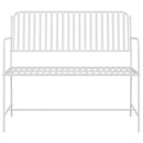 vidaXL Kerti pad Sima Fehér 103,5 x 51,5 x 90 cm Acél