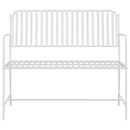 vidaXL Kerti pad Fehér 104 x 54 x 93cm Acél