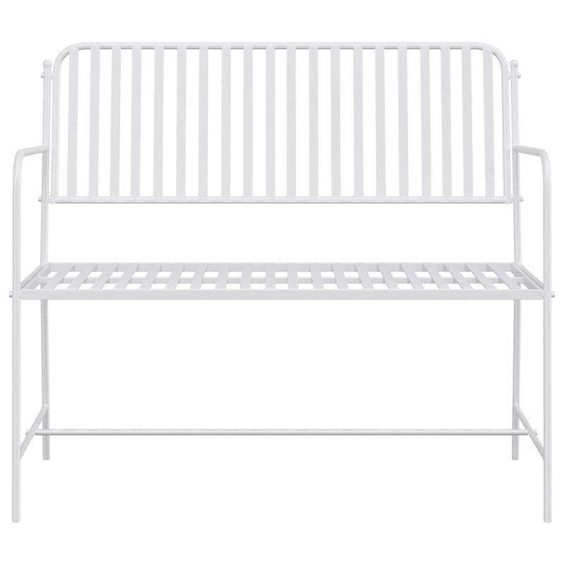 vidaXL Kerti pad Fehér 104 x 54 x 93cm Acél