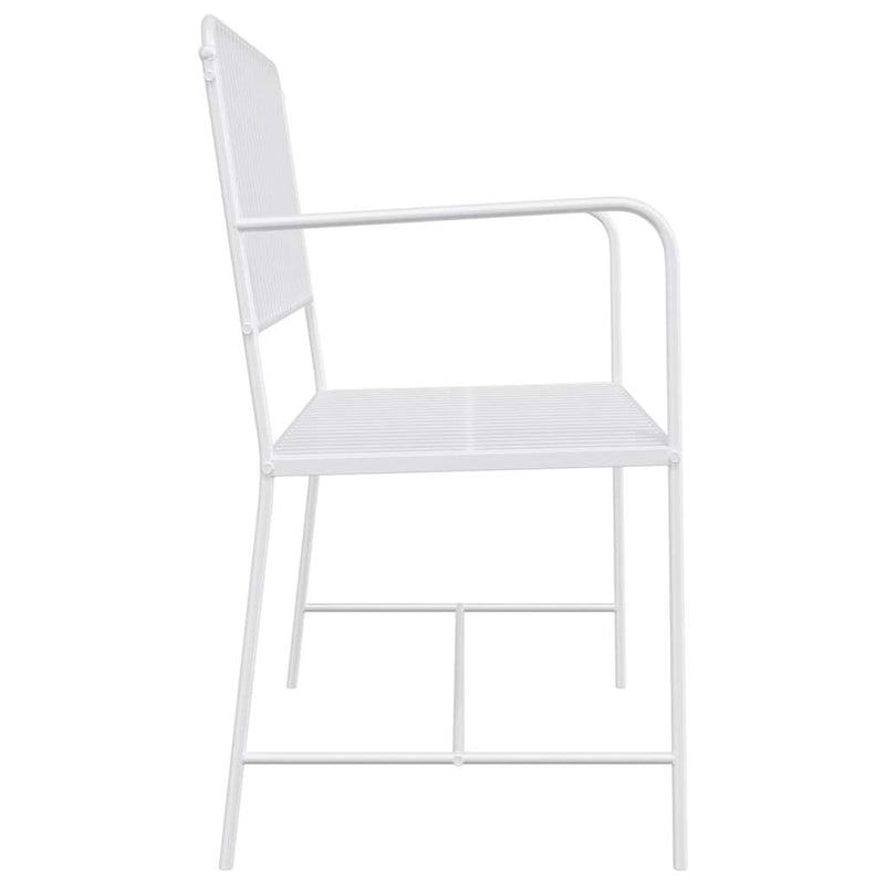 vidaXL Kerti pad Fehér 104 x 54 x 93cm Acél