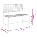 vidaXL Kerti pad Fekete 103,5 x 51,5 x 90 cm Acél