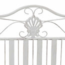 vidaXL Kerti pad Fehér 104 x 54 x 93cm Acél