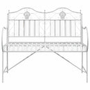 vidaXL Kerti pad Fehér 104 x 54 x 93cm Acél