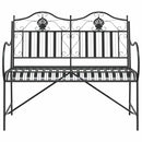 vidaXL Kerti pad Fekete 104 x 54 x 93cm Acél