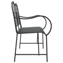 vidaXL Kerti pad Fekete 104 x 54 x 93cm Acél