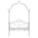 vidaXL Kerti pad párnával Fehér 104 x 54 x 93cm Acél