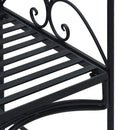 vidaXL Kerti pad Fekete 121 x 48 x 200 cm Acél
