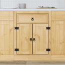 vidaXL Cabinet SKI Mézes Barna 60 x 46 x 81,5 cm Tömör fenyőfa