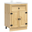 vidaXL Cabinet SKI Mézes Barna 60 x 46 x 81,5 cm Tömör fenyőfa