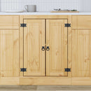 vidaXL Cabinet SKI Mézes Barna 60 x 46 x 81,5 cm Tömör fenyőfa