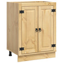 vidaXL Cabinet SKI Mézes Barna 60 x 46 x 81,5 cm Tömör fenyőfa