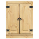 vidaXL Cabinet SKI Mézes Barna 60 x 46 x 81,5 cm Tömör fenyőfa