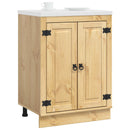 vidaXL Cabinet SKI Mézes Barna 60 x 46 x 81,5 cm Tömör fenyőfa