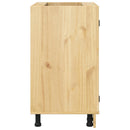 vidaXL Cabinet SKI Mézes Barna 60 x 46 x 81,5 cm Tömör fenyőfa