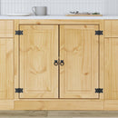 vidaXL Cabinet SKI Mézes Barna 80 x 46 x 81,5 cm Tömör fenyőfa
